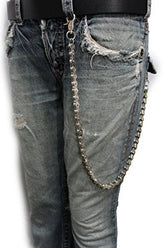 New Men Extra Long Silver Metal Motorcycle Thick Links Fashion Wallet Key Chain 31"